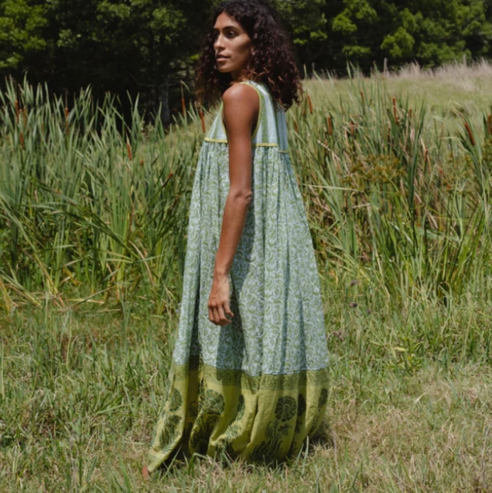 Daughters of India Aahna Dress in Cardamom